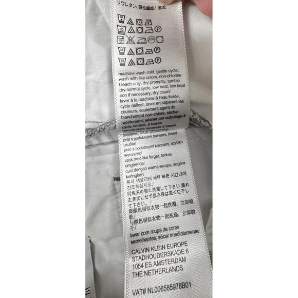 Calvin Klein Slim‎ Fit Shorts Striped Casual Walking Shorts Size 34 - Picture 5 of 9